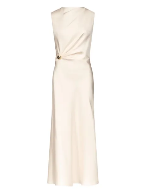 LouLou de Saison Roan gathered-waist sleeveless midi dress