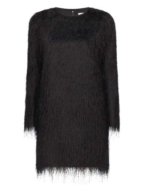 LouLou de Saison Tina fringed long-sleeve mini dress