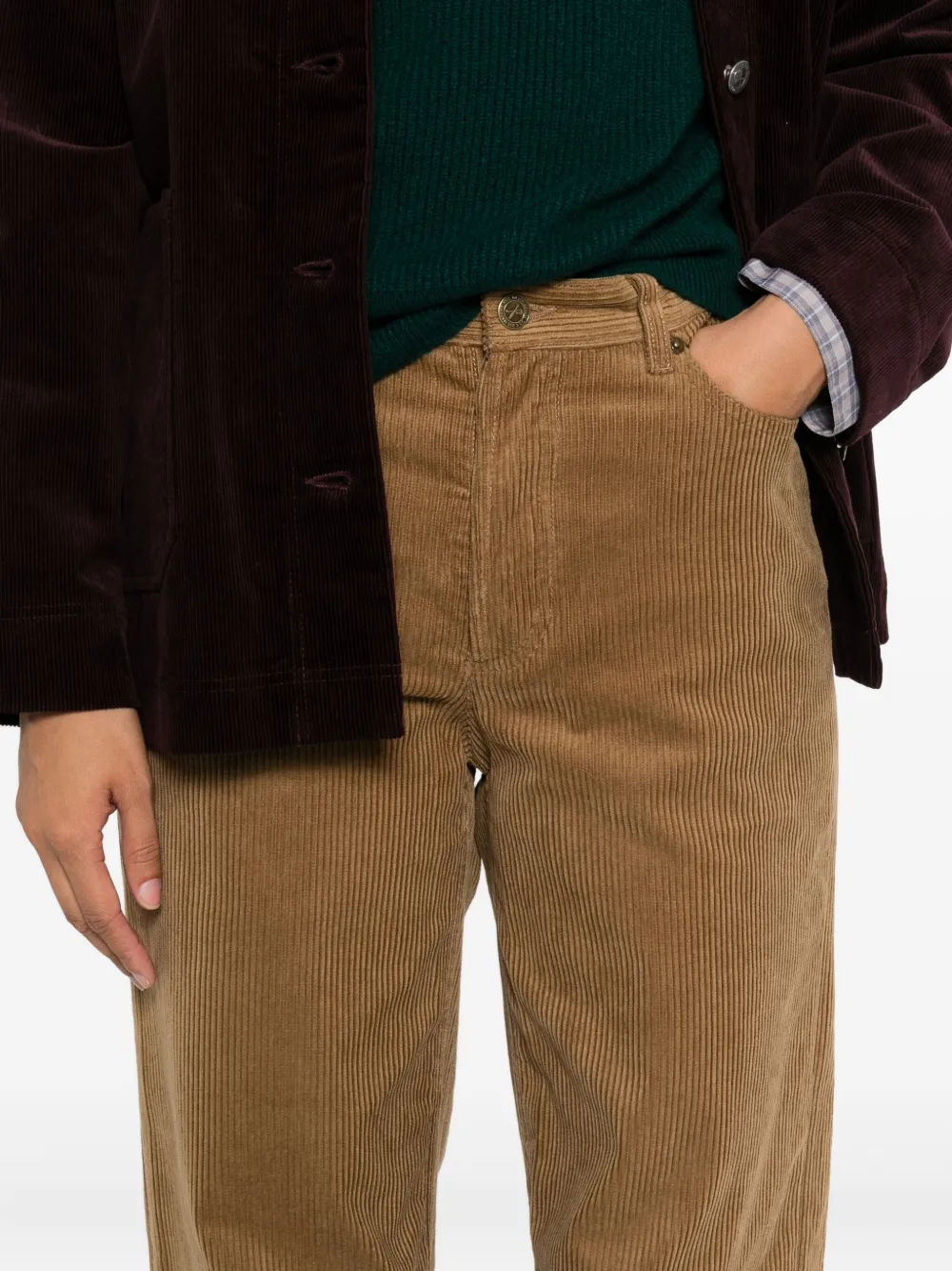 A.P.C. Ribfluwelen broek Bruin