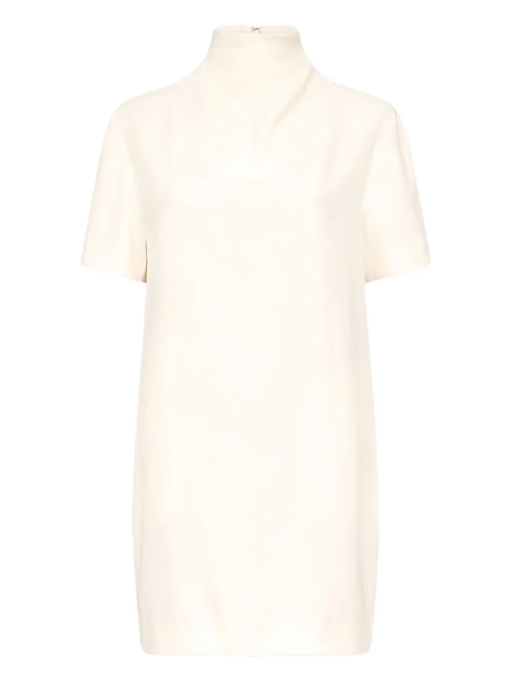 Elton mock-neck short-sleeve dress