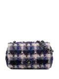 CHANEL Pre-Owned 2018-2019 Mini Rectangular Classic Tweed Single Flap crossbody bag - Blue