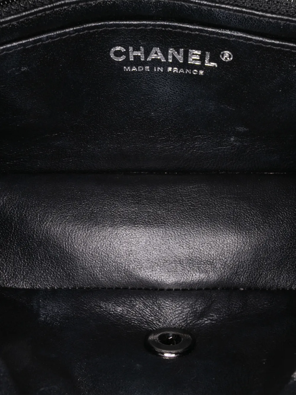 Pre-owned Chanel 2018-2019 Mini Rectangular Classic Tweed Single Flap Crossbody Bag In Blue