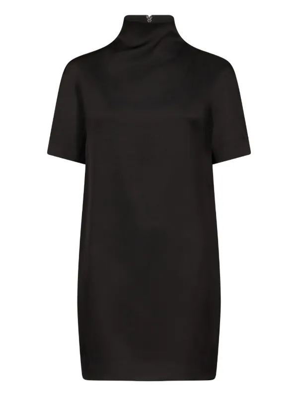 black turtleneck dress short sleeve LouLou De Saison Elton mock-neck short-sleeve | Size:41 Dark blue tulle sequin Hand wash only strapless sweetheart