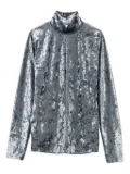 Forte Forte velvet turtleneck top - Grey