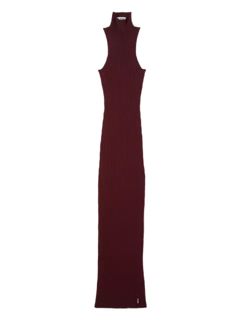 Sunnei high-neck ribbed-knit midi dress