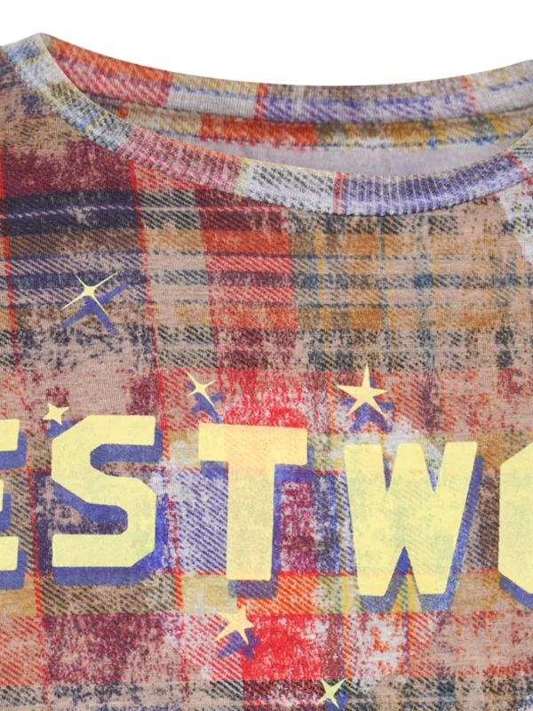 Vivienne Westwood plaid-print Westwood T-shirt | Yellow | FARFETCH