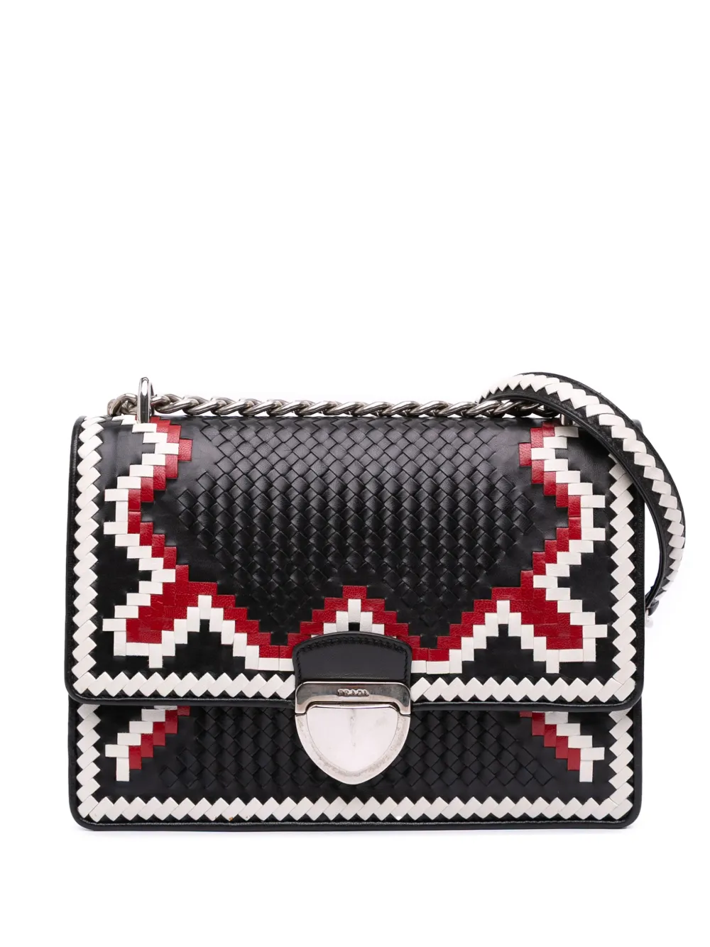 Prada Pre-Owned 2013-2025 ゴートスキン マドラス ショルダーバッグ - ブラック Prada Pre-Owned 2013-2025 ゴートスキン マドラス ショルダーバッグ - ブラック