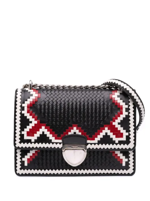 Prada Pre-Owned 2013-2025 Goatskin Woven Madras crossbody bag