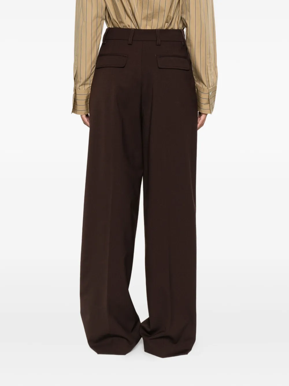 THELATEST Broek met geplooide zak Bruin