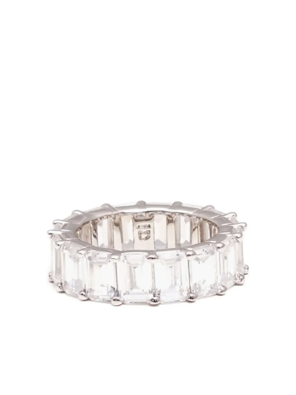 Izabel Display emerald-cut chunky ring | Silver | Image 1
