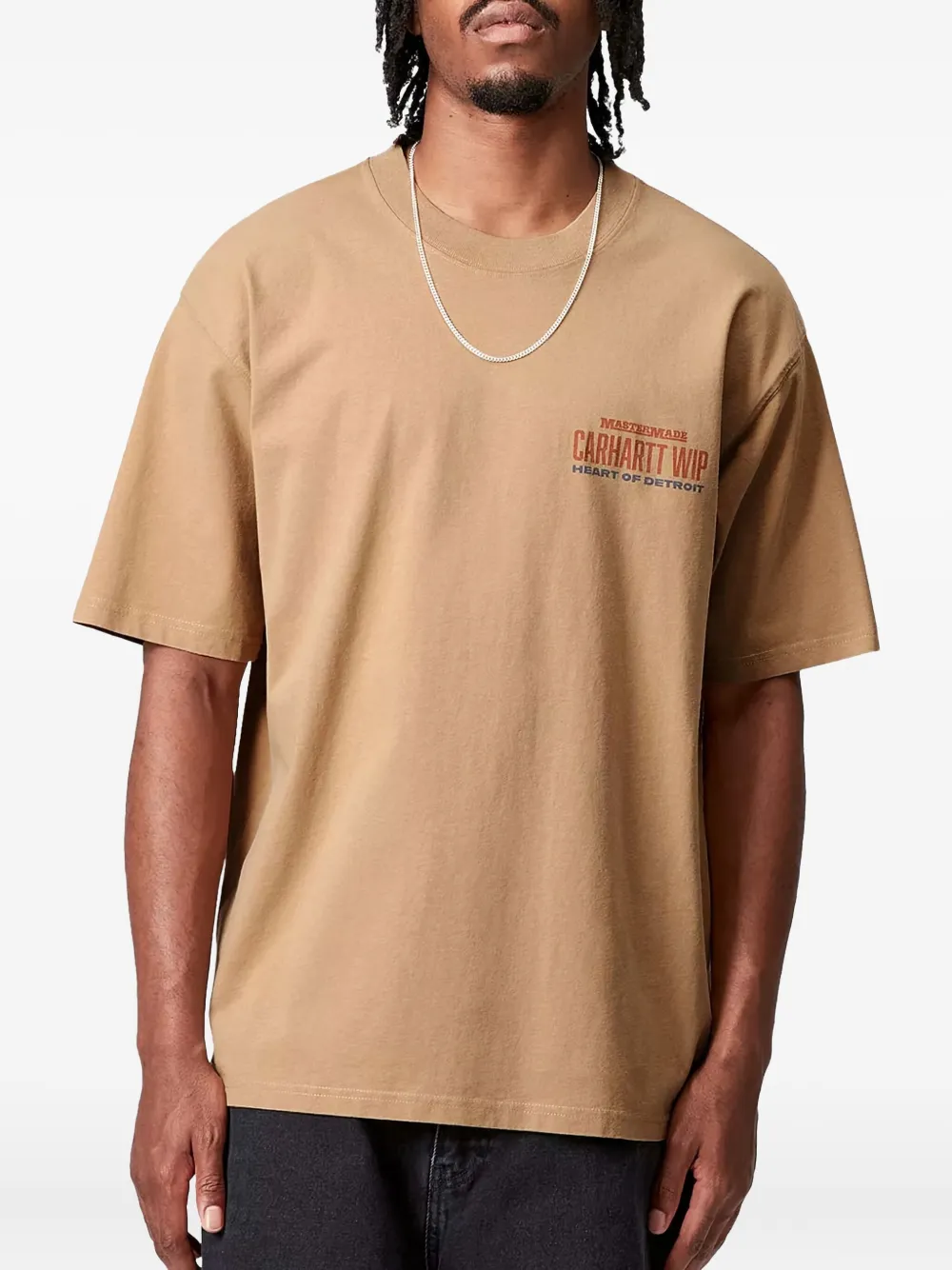 Carhartt WIP Detroit T-shirt met heat - Bruin