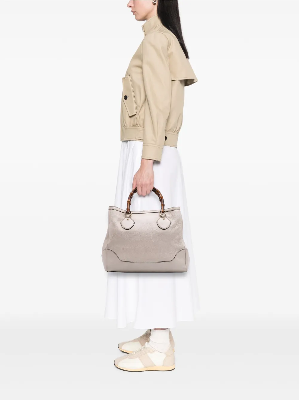 Gucci Pre-Owned 2016-2025 Medium Leather Bamboo Diana tote bag | Pre-Owned | Image 2