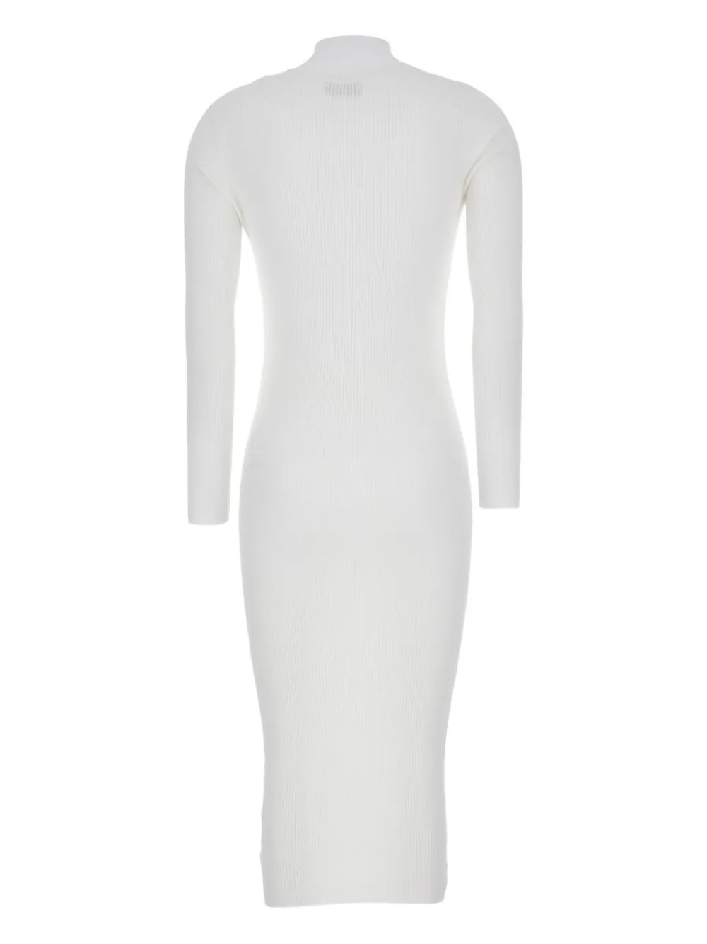 Elisabetta Franchi ribbed midi dress Wit