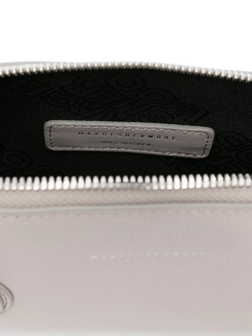 Marge Sherwood Medium schoudertas met logodetail Grijs