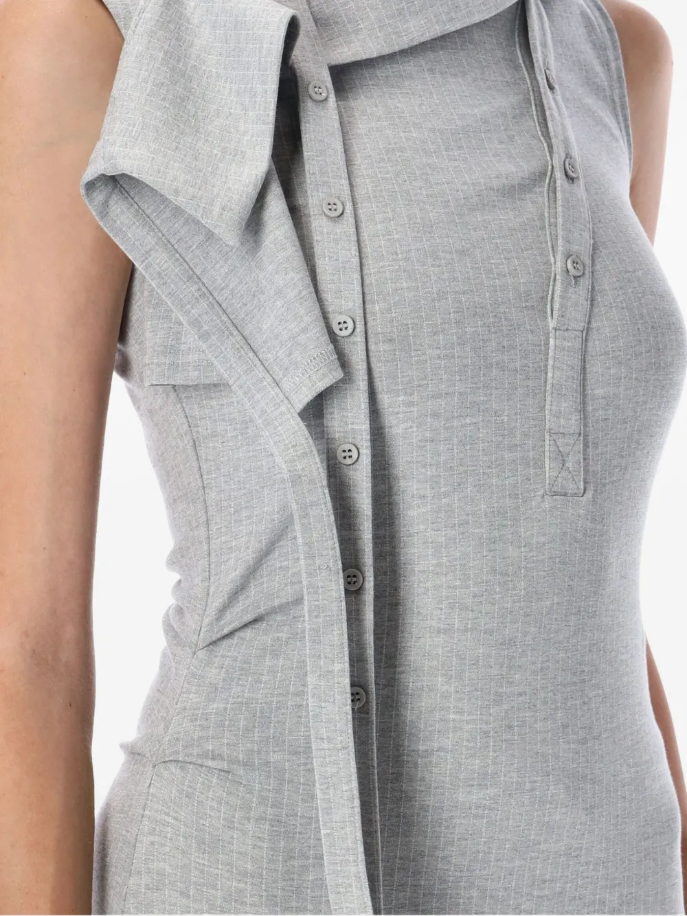Ottolinger button sleeveless top Grijs