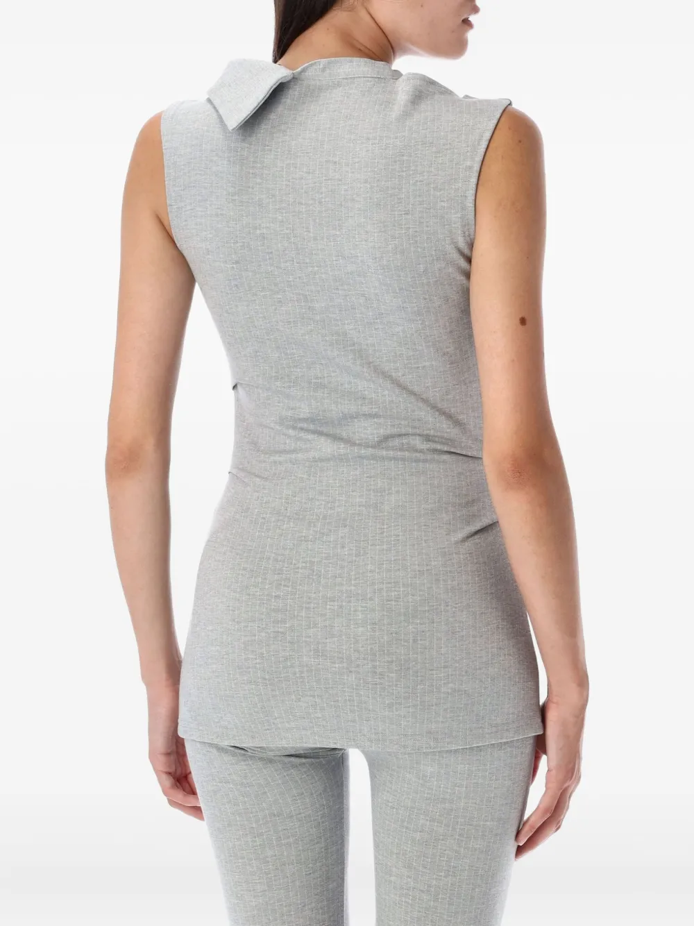 Ottolinger button sleeveless top Grijs