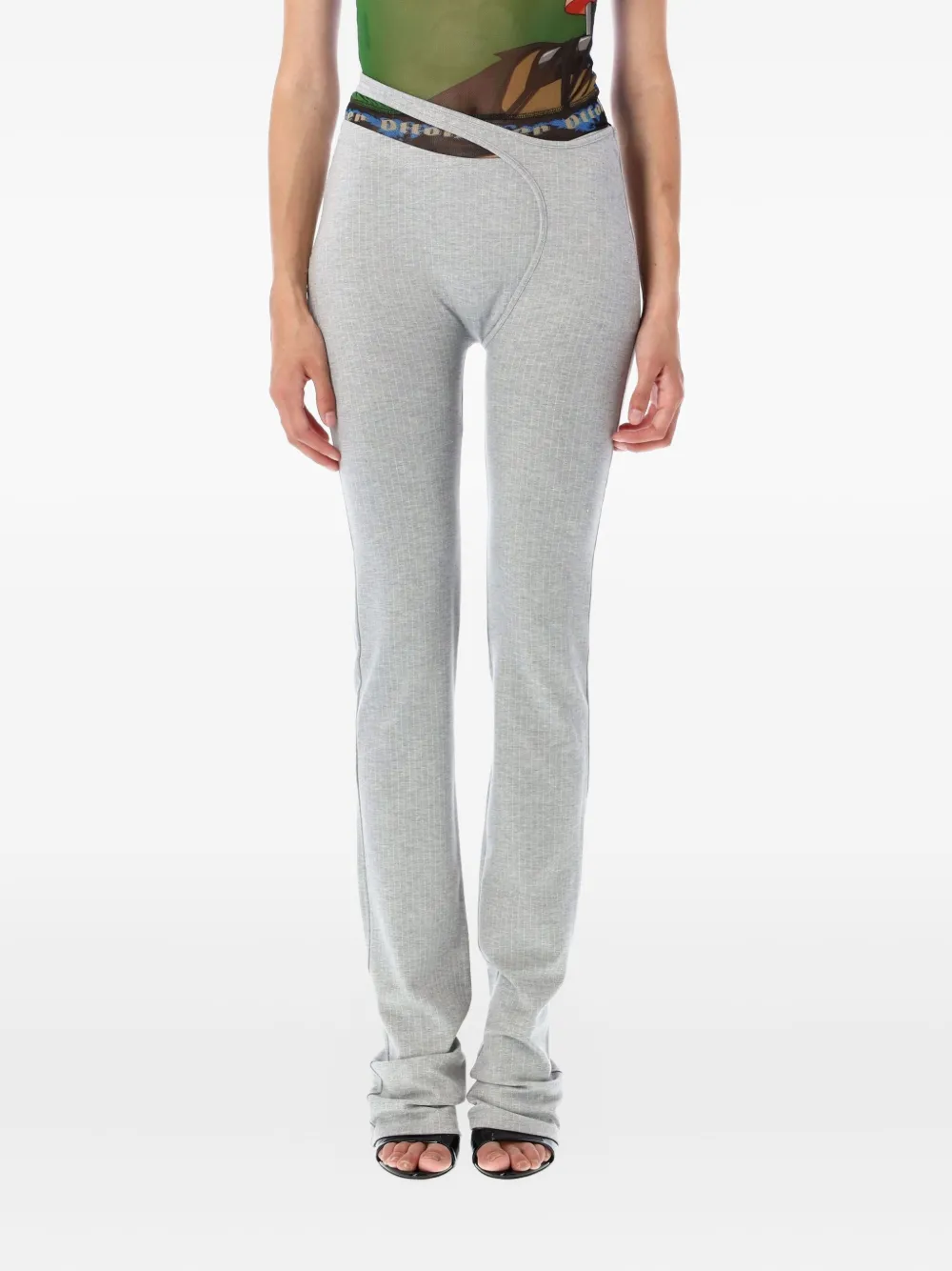 Ottolinger Ada cut-out pinstripe leggings Grijs