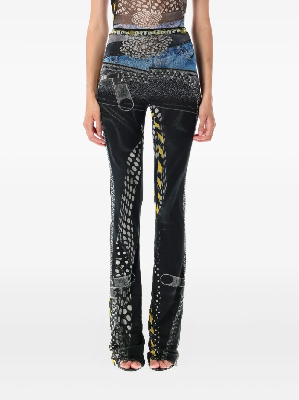 Ottolinger mesh printed trousers Zwart