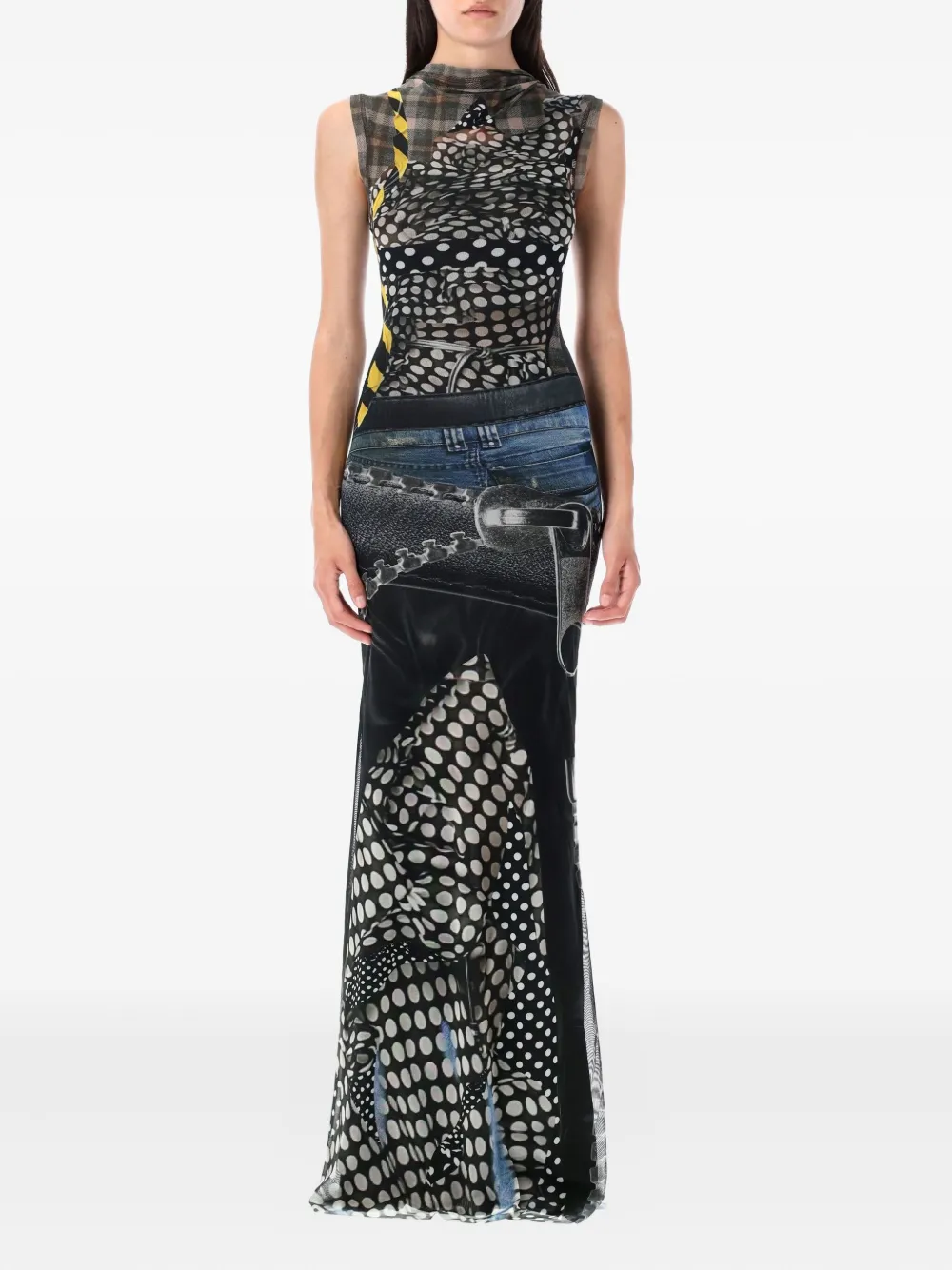 Ottolinger printed maxi dress - ブラック Ottolinger printed maxi dress - ブラック
