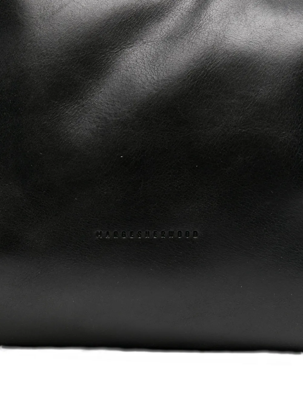 Marge Sherwood medium debossed-logo shoulder bag Zwart