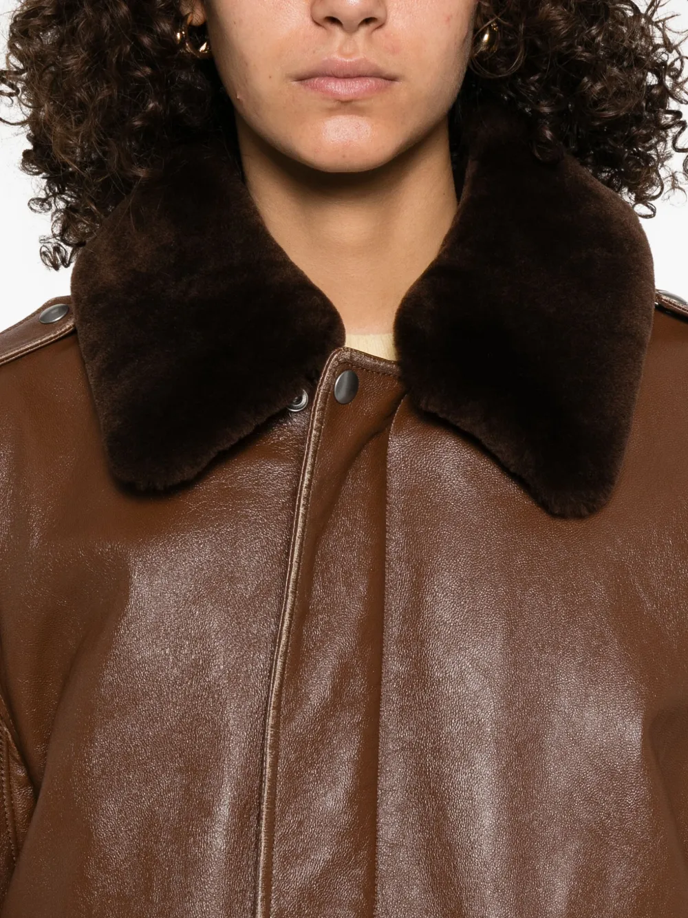 Prada Jack met contrasterende kraag Bruin