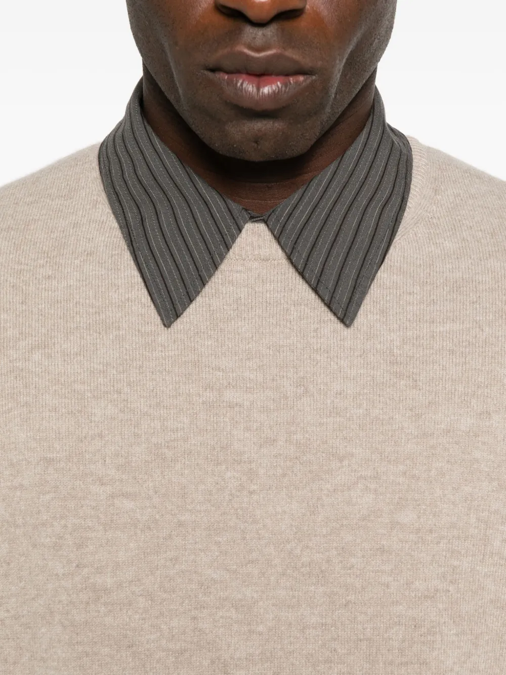 Zegna Trui met ronde hals Beige