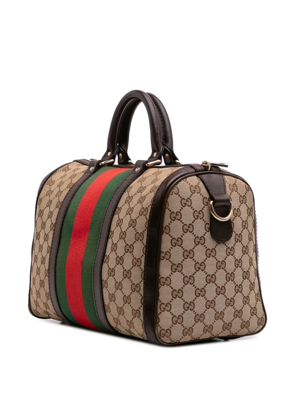 Pre-owned Gucci 2016-2025 Gg Canvas Web Joy Boston Bag Satchel