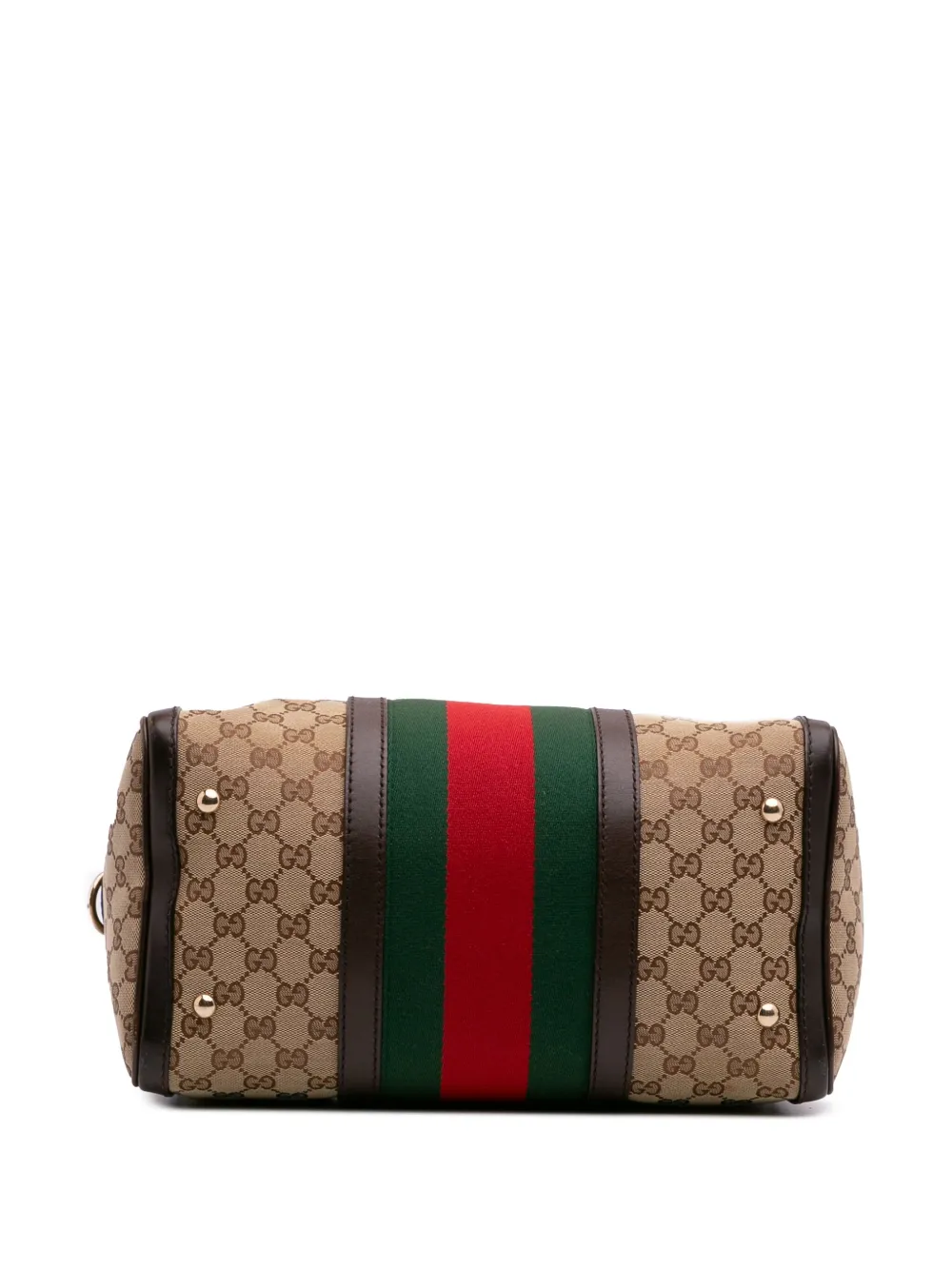 Pre-owned Gucci 2016-2025 Gg Canvas Web Joy Boston Bag Satchel