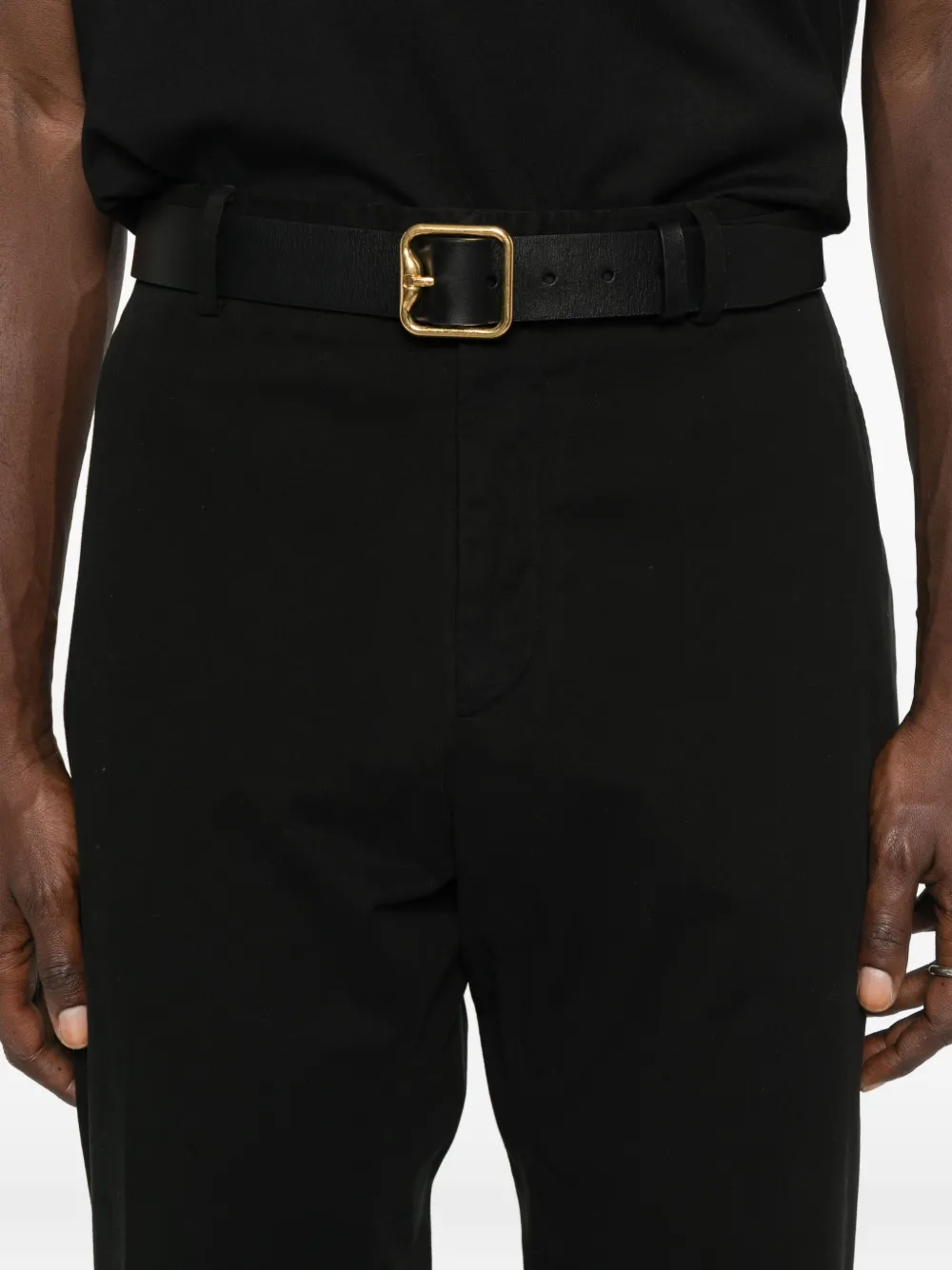 Zegna Broek met riemlussen Zwart