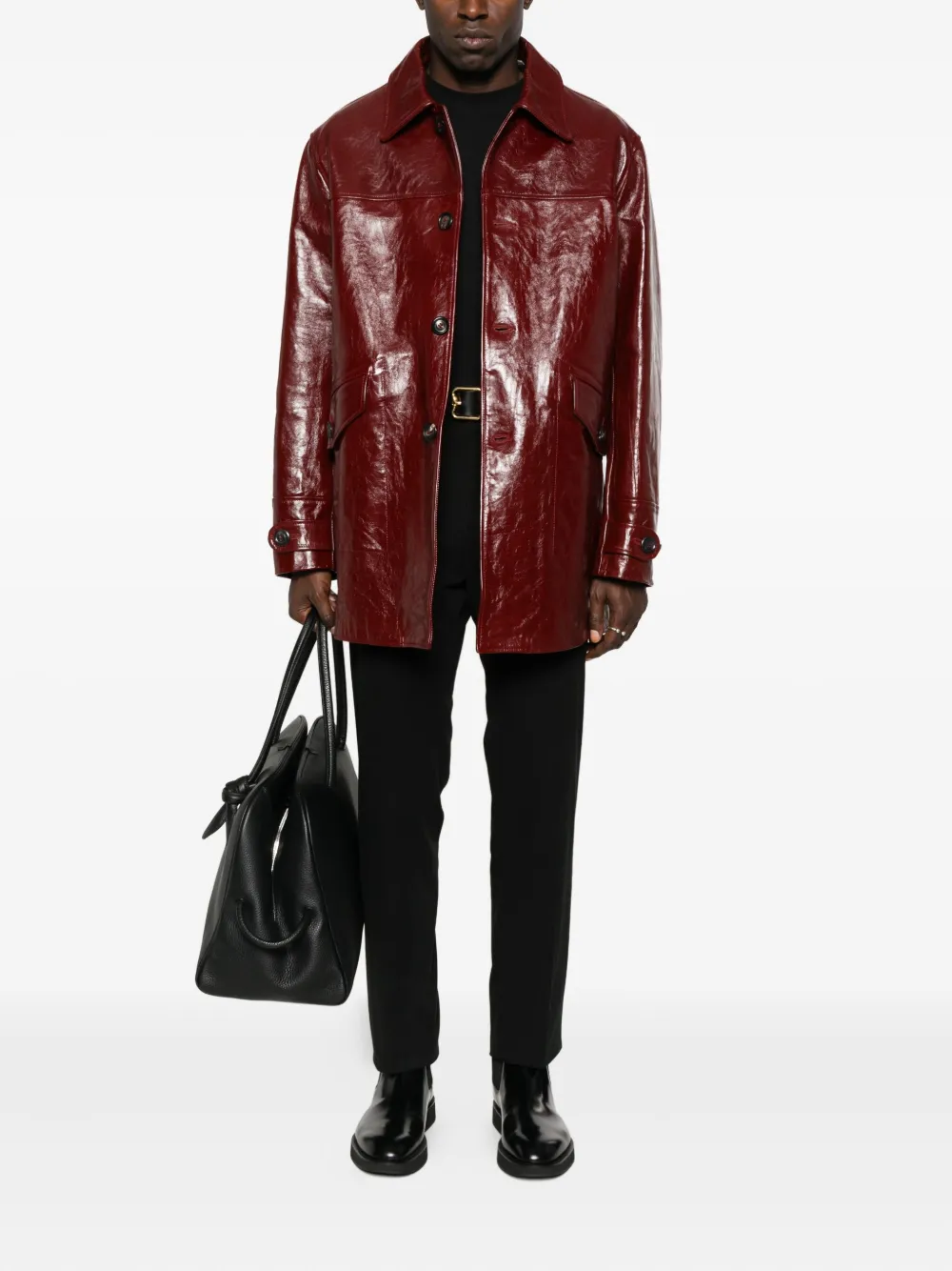 Zegna Broek met riemlussen - Zwart