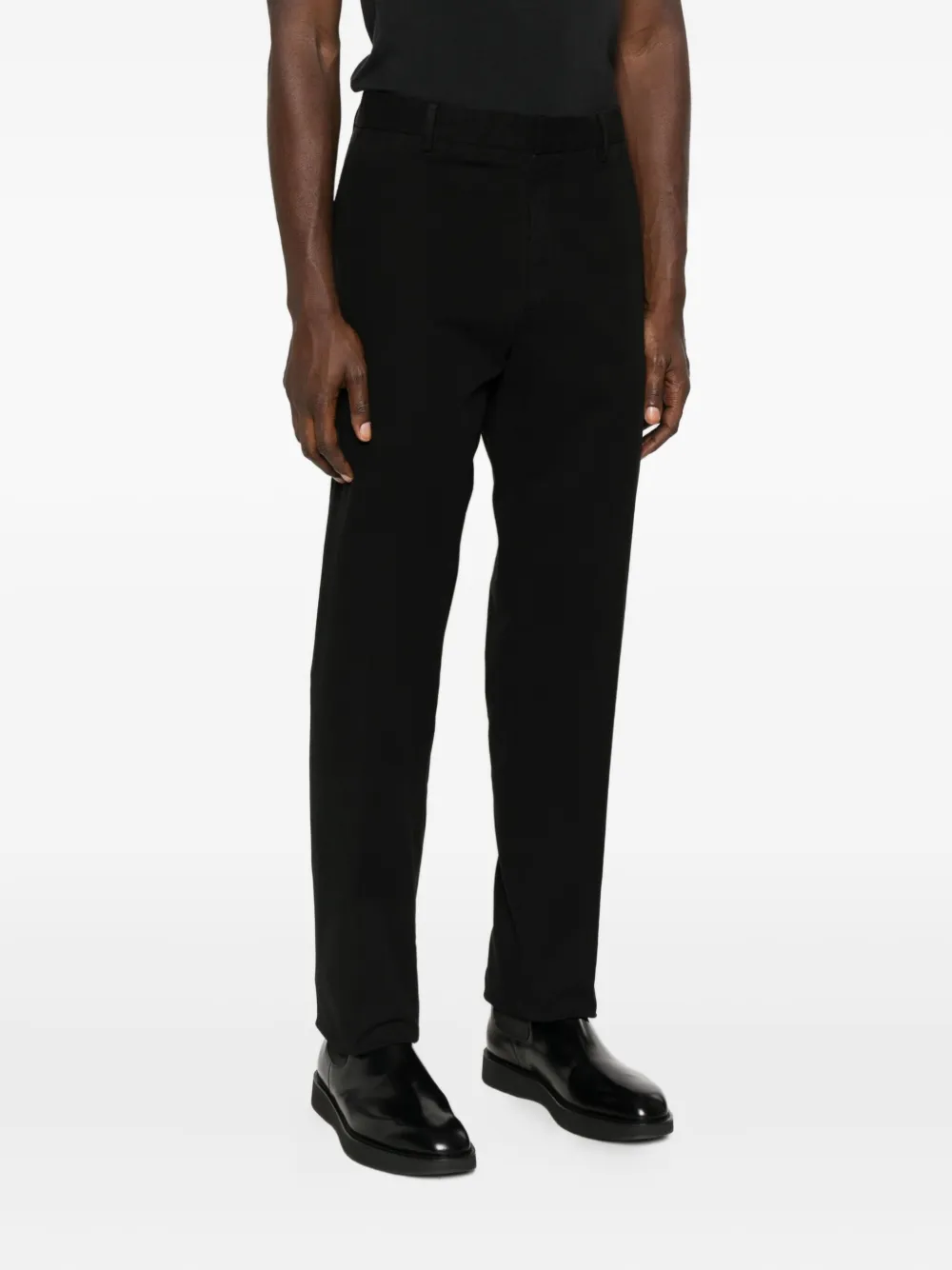 Zegna Broek met riemlussen Zwart