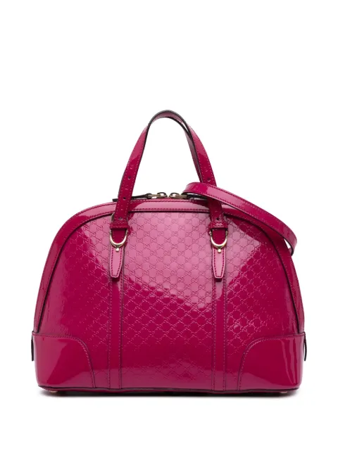 Gucci Pre-Owned 2016-2025 Medium Microguccissima Patent Nice Dome satchel