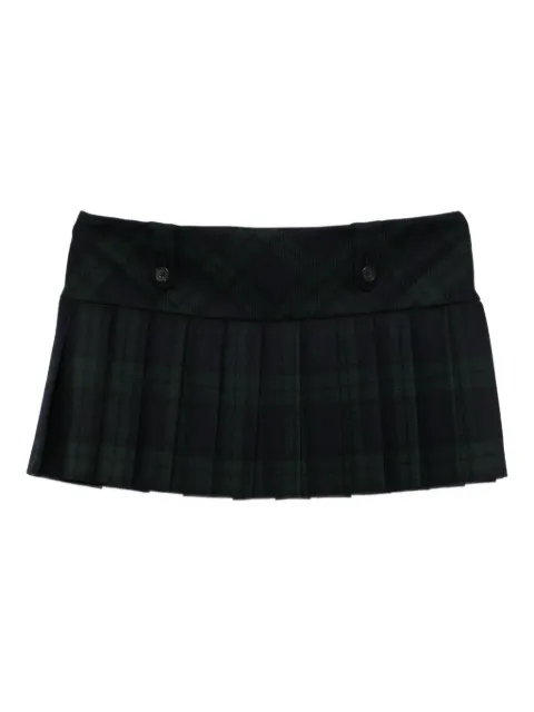 Miu Miu pleated plaid mini skirt