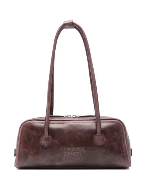 Marge Sherwood embossed-logo leather shoulder bag