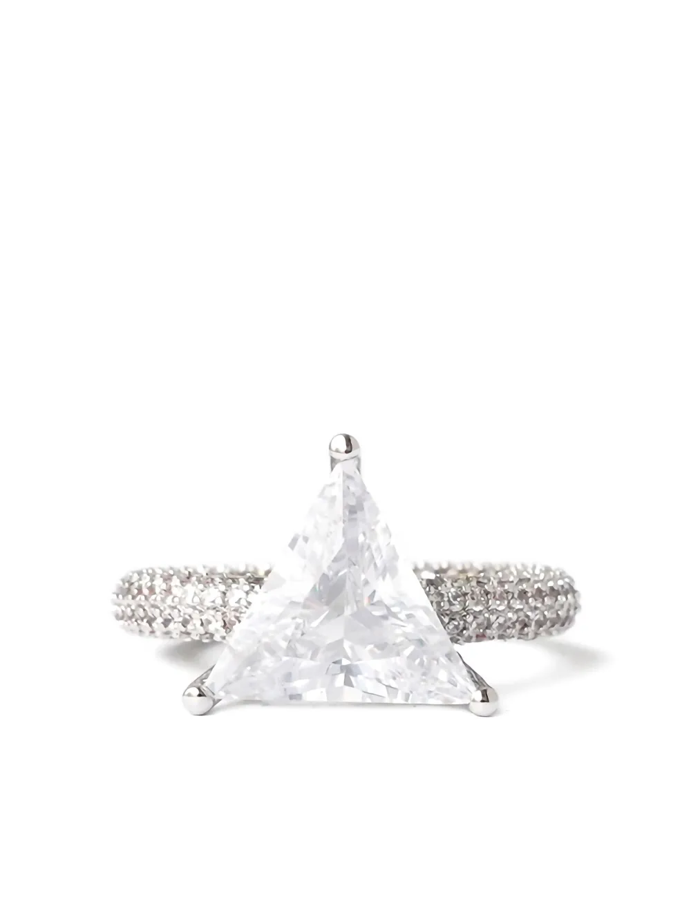 Izabel Display Mega Triangle pavé ring | Silver | Image 1