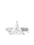 Izabel Display Mega Triangle pavé ring - Silver