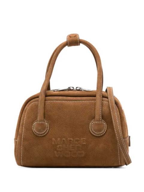 Marge Sherwood logo-embossed suede tote bag
