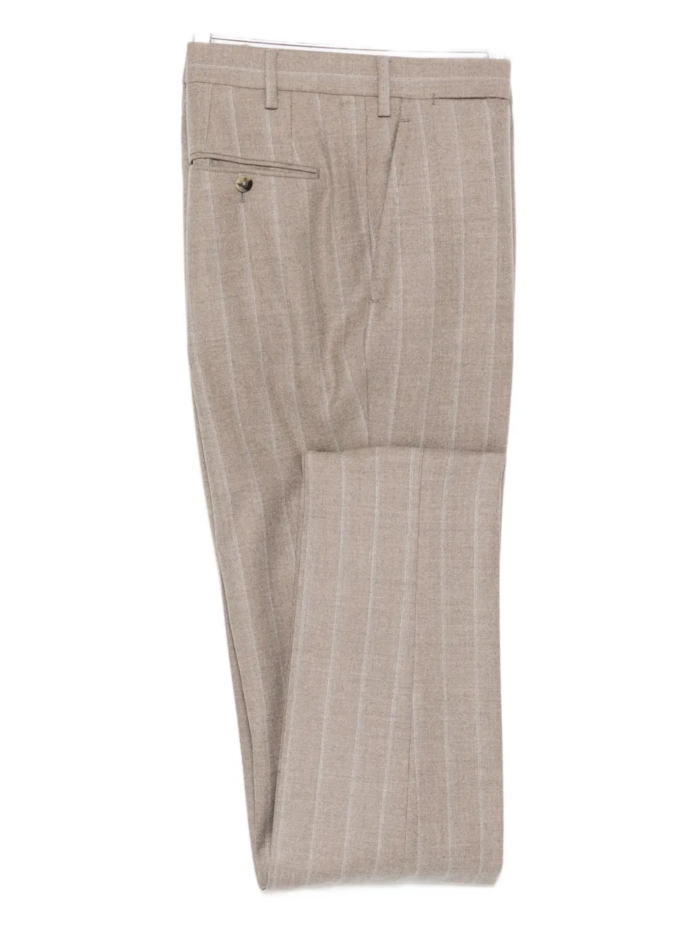 Isaia Pinstripe Double-breasted Suit In Gold
