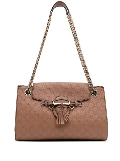 Gucci Pre-Owned 2016-2025 Large Guccissima Emily shoulder bag