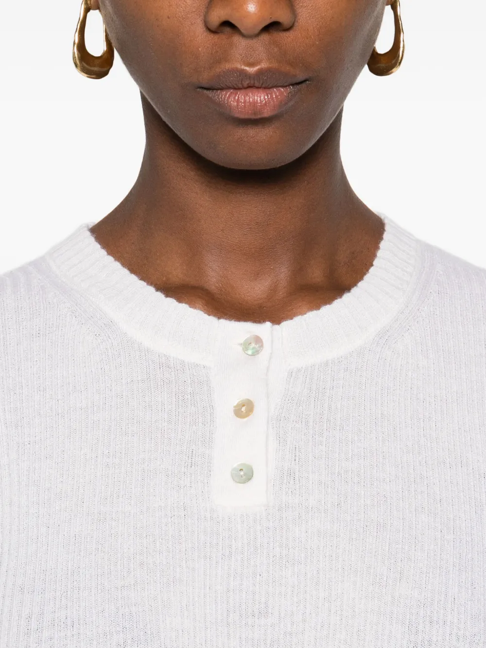 Vince Ribbed Top In White