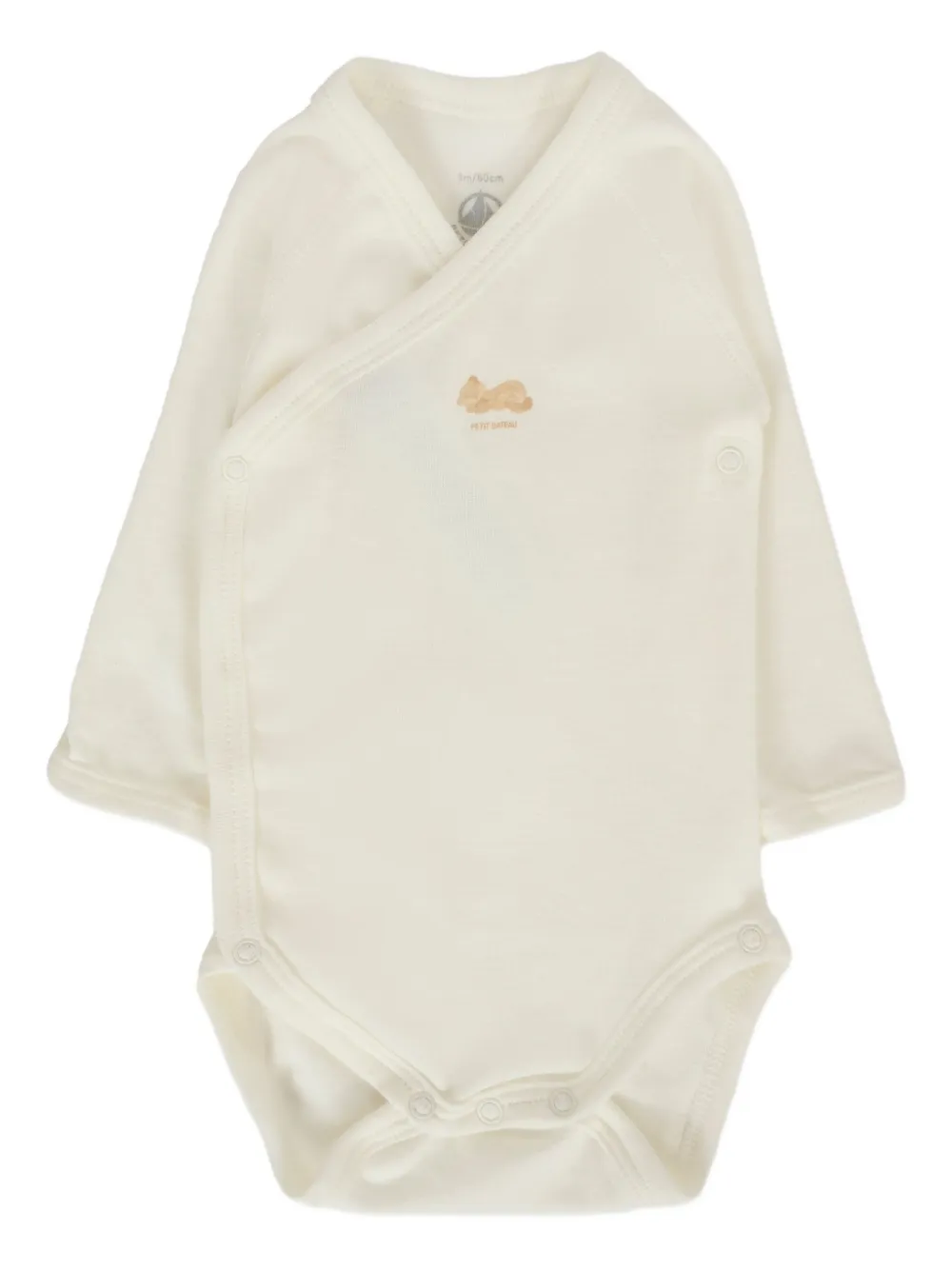 Petit Bateau animal-print cotton bodies (pack of three) Wit