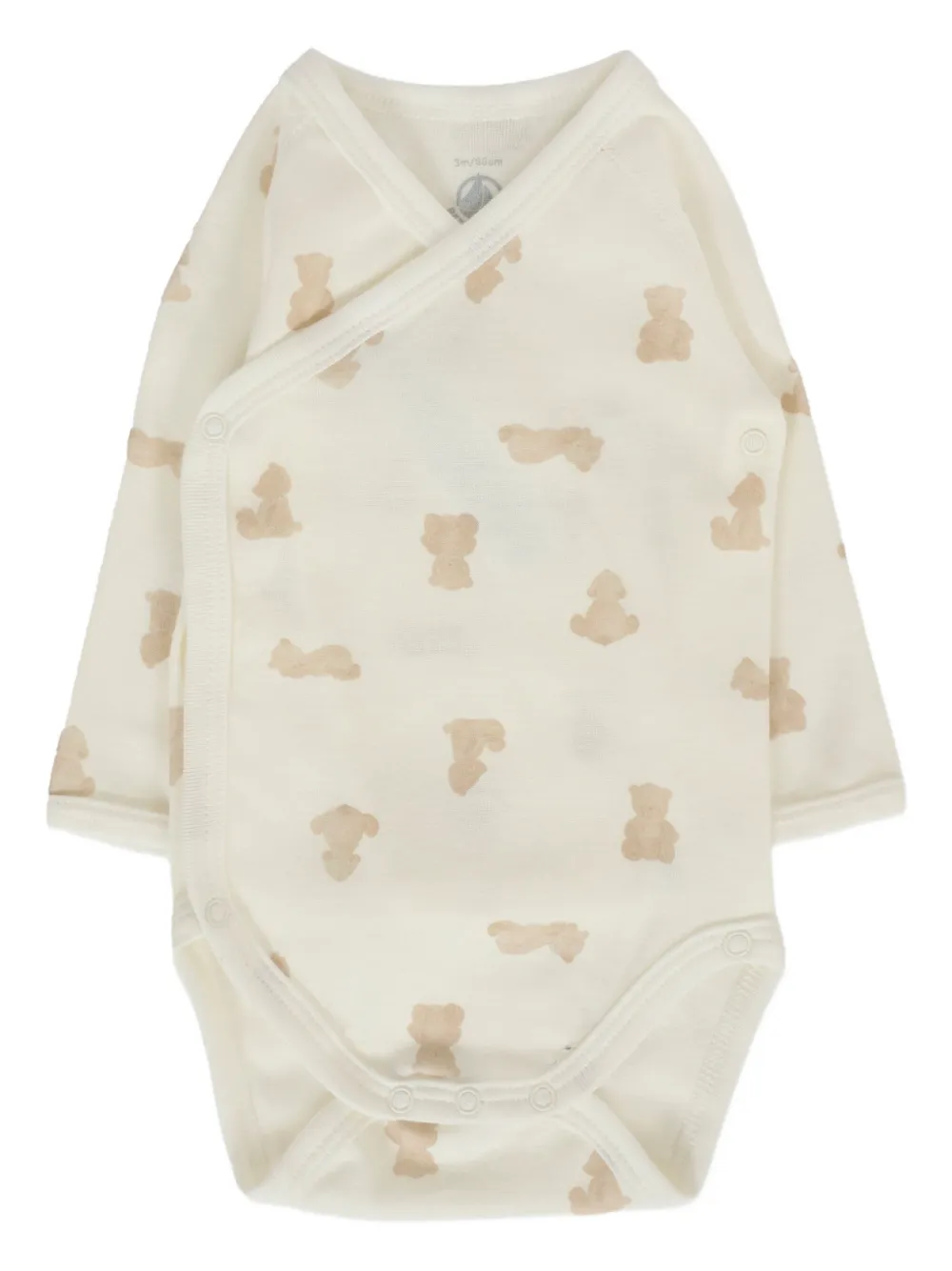 Petit Bateau animal-print cotton bodies (pack of three) Wit
