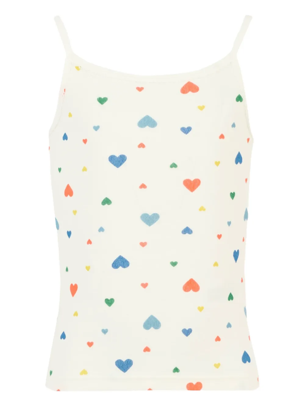 Petit Bateau striped heart-print tops (pack of three) Blauw