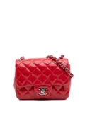 CHANEL Pre-Owned 2014 Mini Square Classic Patent Single Flap crossbody bag - Red