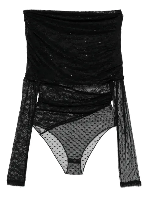 PINKO floral-lace bodysuit
