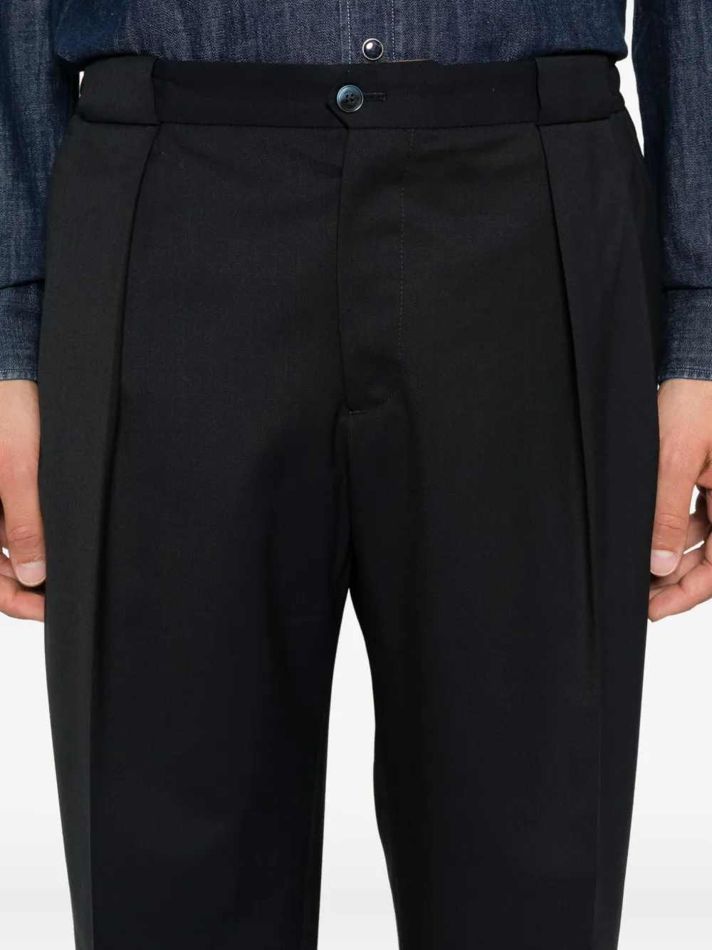 Briglia 1949 Broek met geplooide voorkant Blauw