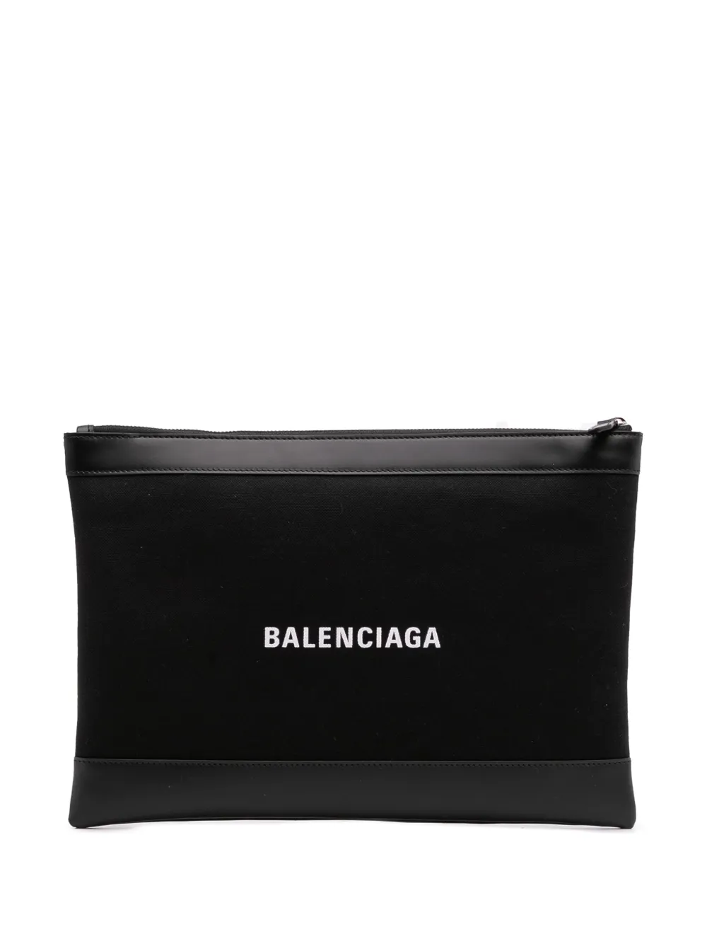 Balenciaga Pre-Owned 2010 M Canvas Navy Clip clutch bag | Black | Image 1