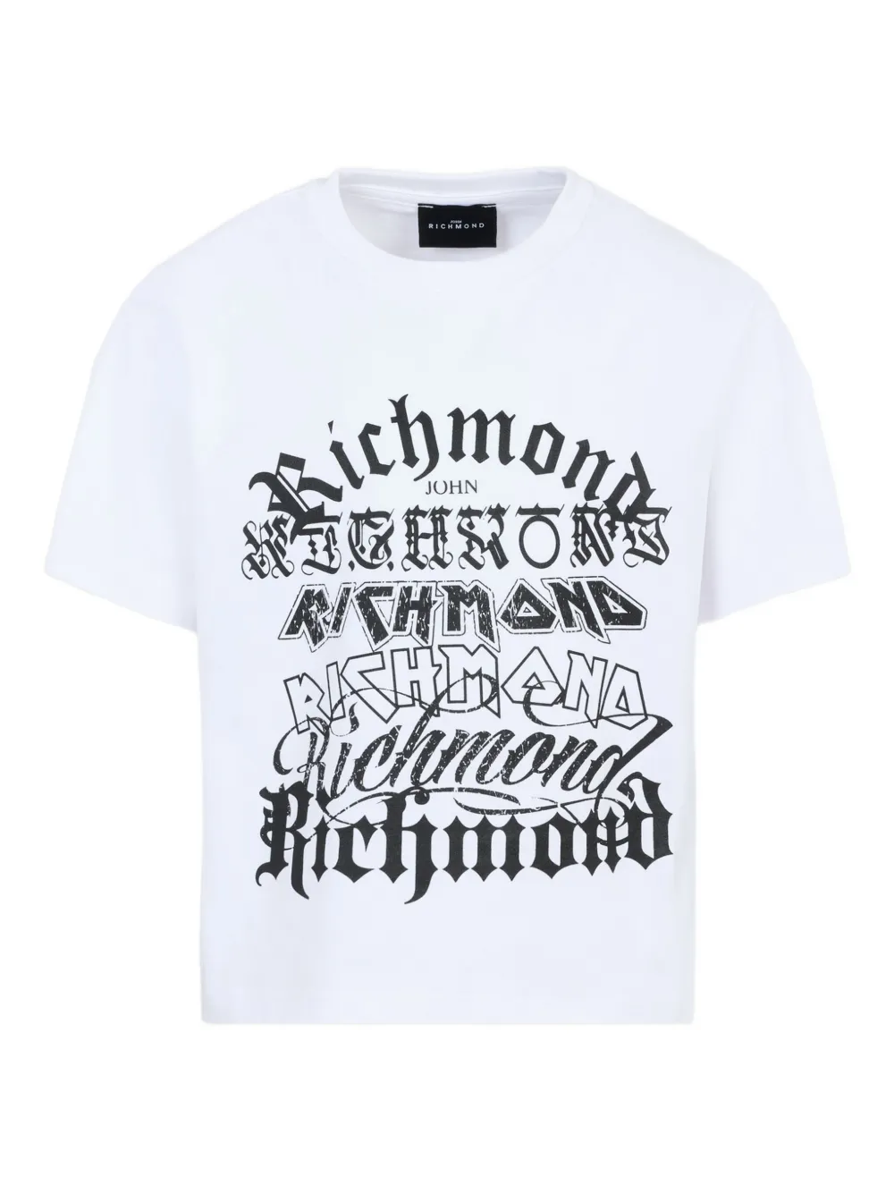 John Richmond Junior T-shirt met logoprint Wit