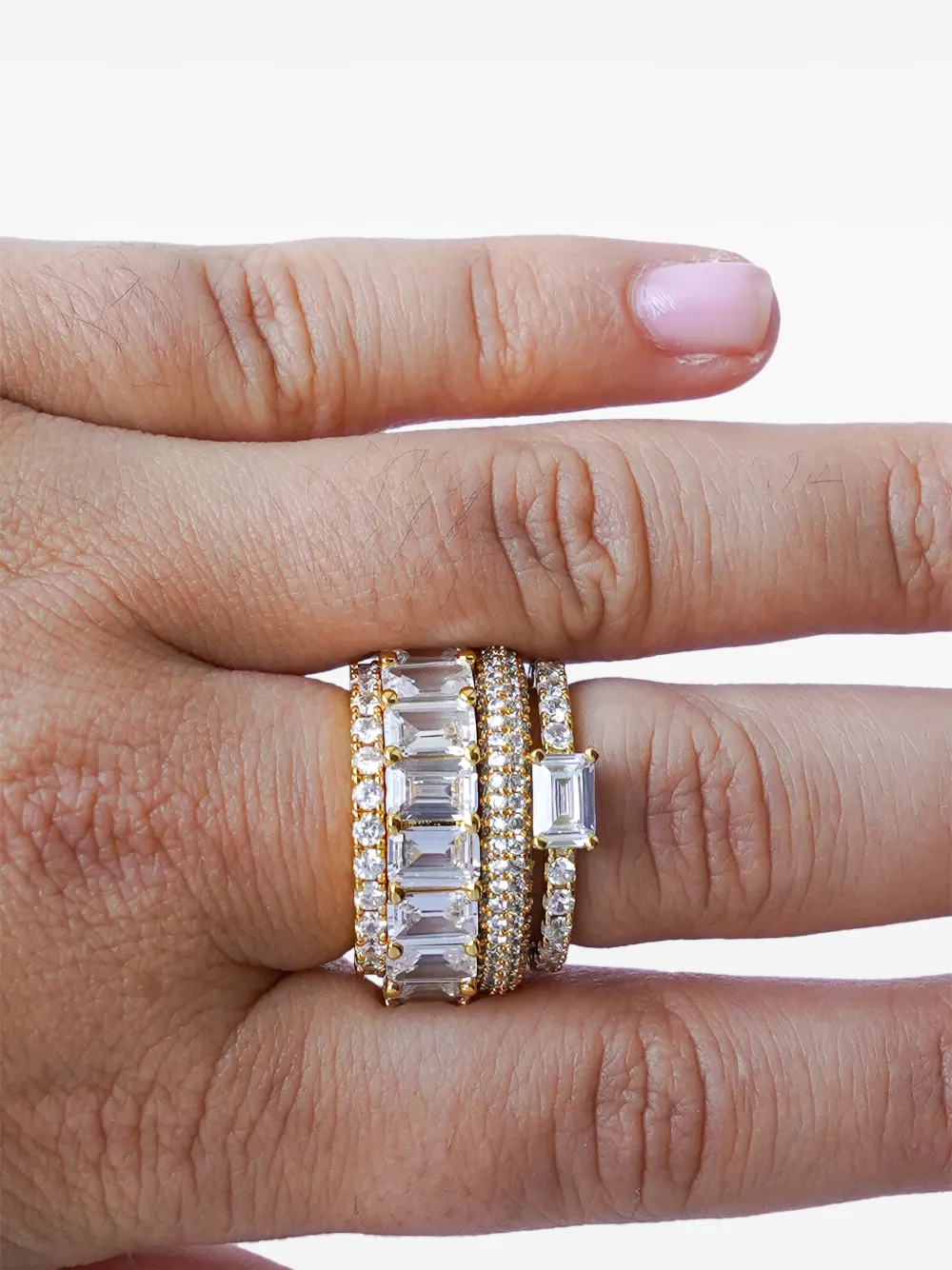 Izabel Display pavé-set cubic zirconia band ring | Image 2