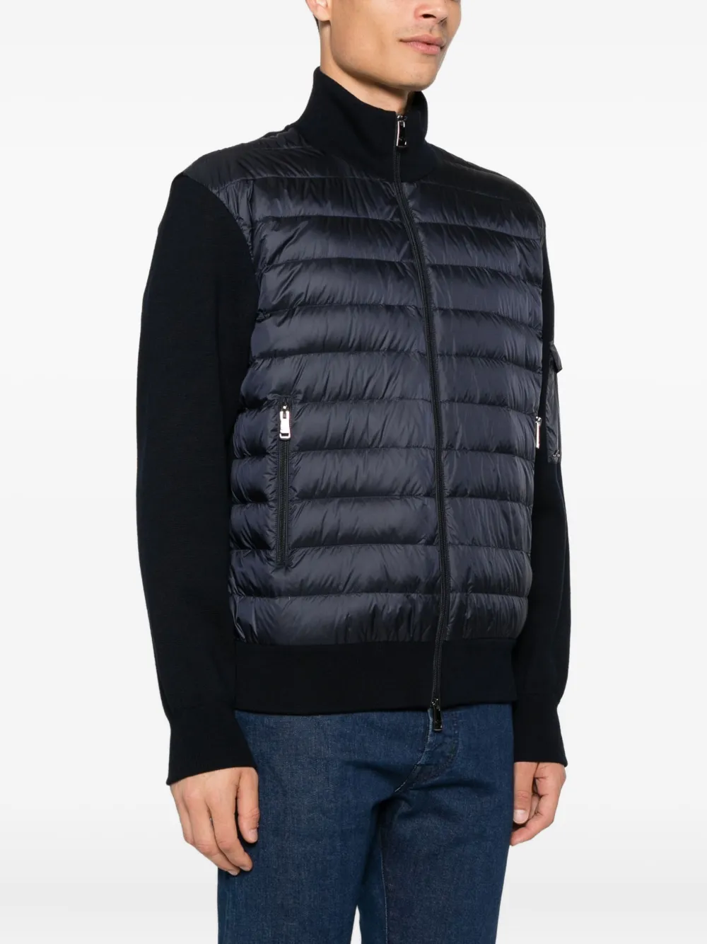 Paul & Shark Gewatteerd jack met wollen mouwen Blauw